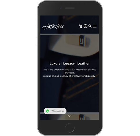 Jafferjees Website - Mobile Layout